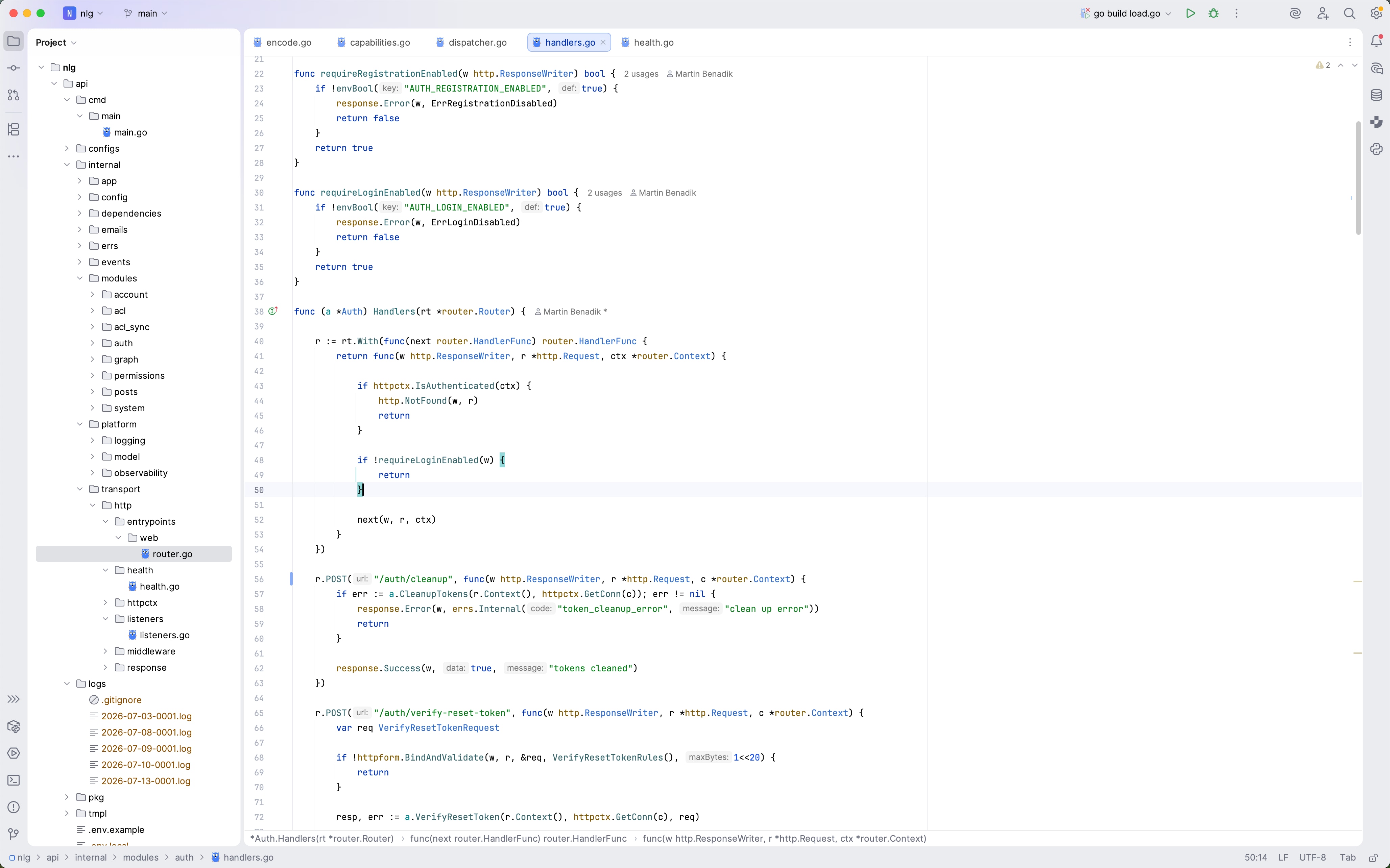 Vývoj Go packages v JetBrains GoLand