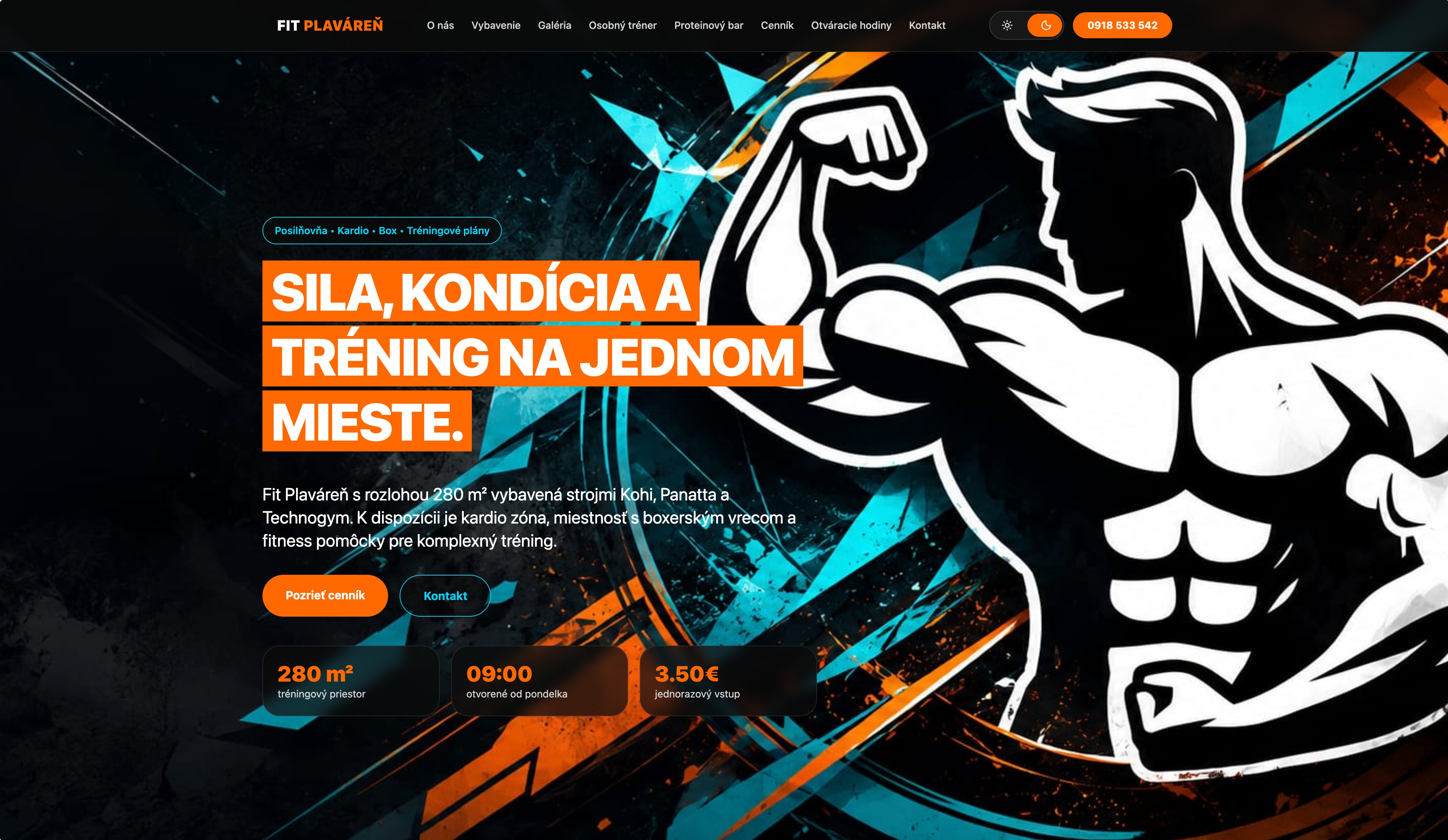 Ukážka webu Fit plaváreň
